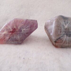 2 Soap Rocks SOAPROCKS Amethyst + Fire Geode New